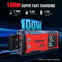 GOOLOO GT6000 Démarreur de camion 4-en-1, Batterie externe d'urgence, Puissance de crête 6000A, Écran LCD, Lampe LED, Charge USB-C 100W