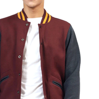 Veste d'hiver universitaire ample à blocs de couleurs vintage pour hommes personnalisée OEM vente en gros de vestes universitaires sur mesure