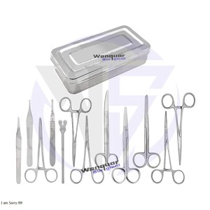 Juego de Instrumentos Quirúrgicos Menores Básicos en Oferta, 13 Piezas, Herramientas de Acero Inoxidable en Caja de Acero Serializable, Fabricado por Wenquar - Product Image 2