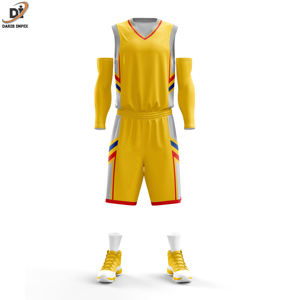 ชุดบาสเก็ตบอลพิมพ์ซับลิเมต3D ใหม่ล่าสุดชุดเครื่องแบบชุดกีฬาสำหรับทุกเพศพร้อมโลโก้ออกแบบได้ตามต้องการ - Product Image 5