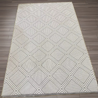 Ensemble de tapis turcs modernes, fabriqués à la machine, en polyester avec support en coton, motif floral, très résistants, adaptés aux animaux domestiques, antidérapants, anti-taches