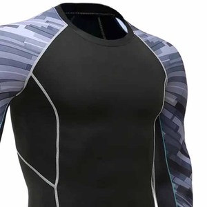 2025 mejor calidad superior logotipo personalizado Unisex MMA Rash Guard Shorts Set Anti-UV UPF50 + transpirable secado rápido ecológico gran oferta - Product Image 1