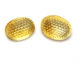 Cuenta ovalada de plata con piedras preciosas de citrino de cuarzo Natural de 126 quilates con tallado de patrón de Peine de miel para collar - Product Image 5