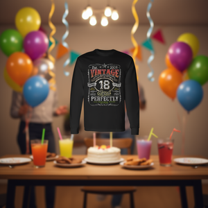 T-shirt a maniche lunghe vintage 2008 in edizione limitata per il 18° compleanno - Categoria: T-shirt promozionali - Product Image 3