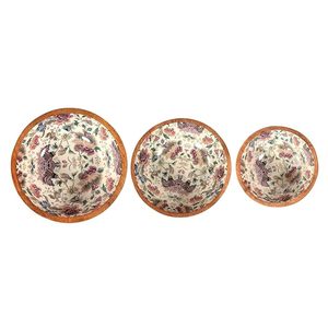 Tazón de Madera Moderno con Estampado, Tazón Multiusos Hecho a Mano para Mesa o Regalo, Tazón de Madera con Diseño Étnico a Precio Económico - Product Image 4