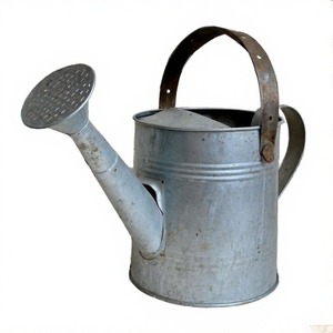 Bidon d'eau galvanisé d'aspect antique pour les jardinières domestiques avec prise en main confortable et fine Capacité personnalisable - Product Image 1