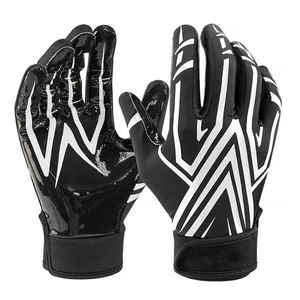 Nuevas ventas calientes directo de fábrica personalizado receptor deportivo guante guantes de fútbol juvenil sublimación guantes de fútbol americano - Product Image 4