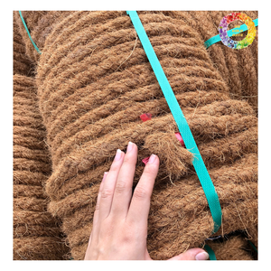 Venta al por mayor de cuerda de fibra de coco 100% natural para productos agrícolas, cuerda de coco trenzada en oferta. - Product Image 2