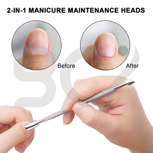Empujadores de cutículas de uñas de acero inoxidable de primera calidad, duraderos, ligeros, 2025, 2 uds., nuevo último diseño - Product Image 4