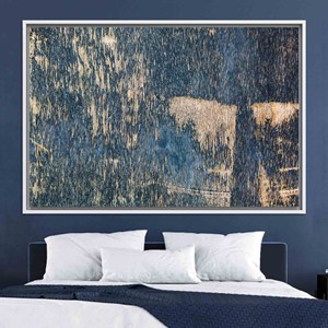 Tableau mural en toile imprimée bleu marine : Impression abstraite sur toile, TOILE ENCADRÉE BLANCHE - Product Image 1