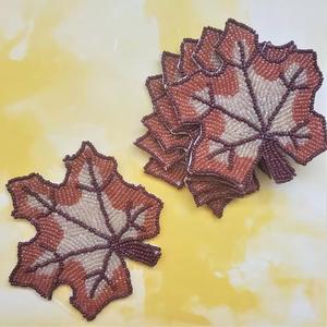 Dessous de verre perlé personnalisé d'usine, tapis de tasse de style fruit de perles de verre faites à la main, napperon, chemin décoratif de table pour mariage - Product Image 4