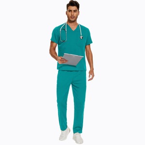 Uniformes Médicos Premium Unisex de Corte Entallado, Ropa Clínica con Cuello en V y Flujo de Aire, Pantalones Médicos Elásticos - Product Image 2