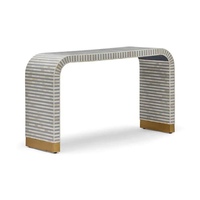 Table console cascade incrustée d'os fabriquée à la main pour la maison pour couloir d'entrée ou meubles de salon