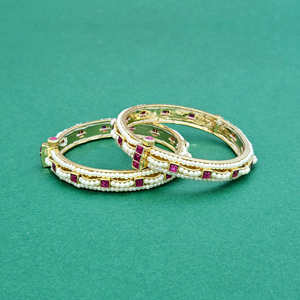 Bracelets plaqués or antiques ouvrables Grossistes de bijoux de mode en Inde Bracelets ouvrables élégants - Product Image 1