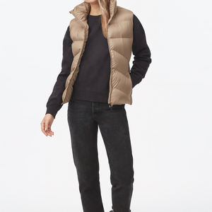 Top Selling Winter Wear <b>Women</b> Puffer <b>Vest</b> <b>Knitted</b> Canvas Breathable Eco-Friendly Zipper Closure Custom Logo Casual Style 100% - Product Image 3