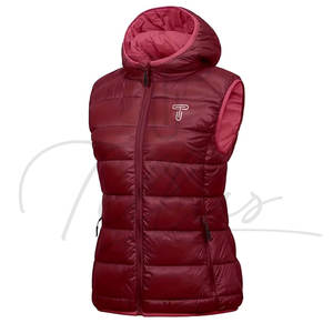 New Arrival <b>Women's</b> Eco-Friendly Windproof Hooded Casual Puffer Vest Zipper Pockets Quilted <b>Sleeveless</b> Outerwear <b>Jacket</b> - Product Image 1
