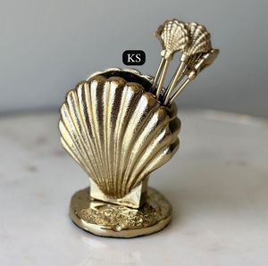 Elegant Handcrafted Brass Cocktail <b>Picks</b> <b>Set</b> Beautifully Finished Skewers for Garnishing Drinks and Serving Snacks - Product Image 1