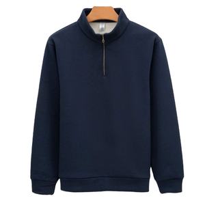 Sweat-shirt à capuche demi-zip en coton épais 420 GSM pour homme, couleur unie, style décontracté, idéal pour le golf - Product Image 5
