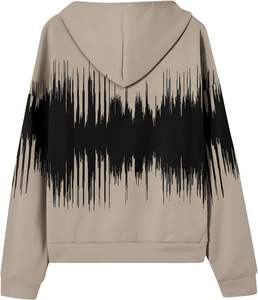 Sweat à capuche zippé surdimensionné pour homme Streetwear personnalisé avec poche kangourou 100% coton vêtements d'hiver pour l'hiver Streetstyle - Product Image 2