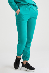 Haute qualité 100% coton 320GSM poids lourd femmes survêtement pantalon élastique taille haute vêtements de sport pantalons de survêtement - Product Image 6