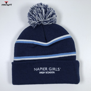 Best Quality Professional Made Winter <b>Beanie</b> Hats 3D Embroidery Digital Breathable Waterproof 100% Cotton <b>Fleece</b> Fabric Custom - Product Image 3