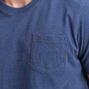 Wholesale High Quality Hip Hop Men's Solid T-Shirts 100% Cotton <b>Canvas</b> Breathable 300g Custom Logo Front <b>Round</b> Neck Casual Wear - Product Image 3