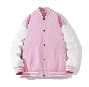 Manches en cuir personnalisées de haute qualité avec broderie en chenille pour l'automne Vestes décontractées vintage Veste universitaire de baseball pour hommes - Product Image 5