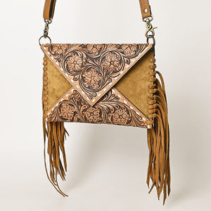 El mejor vendedor, diseño de cuero de gamuza, Floral occidental con bandolera tallado, monedero occidental, accesorios de lujo para mujer - Product Image 1