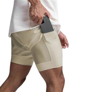 2025กางเกงขาสั้นแบบ2 in 1แห้งเร็วสองชั้นสำหรับใส่ออกกำลังกางเกงตาข่ายรัดกล้ามเนื้อ - Product Image 4