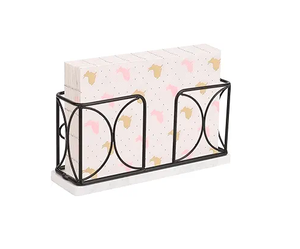 Marble Base Napkin Holder Metal <b>Table</b> Top Napkin Stand All Purpose Kitchen Bathroom <b>Vanity</b> Accessory Kitchen Decor Accessories - Product Image 1