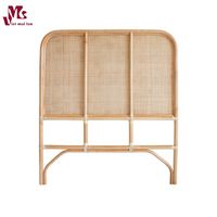 Tête de lit en rotin faite à la main, cadre en bois massif, hauteur réglable, design artisanal, motif ondulé, panneau en contreplaqué pour chambre à coucher Viet Mai