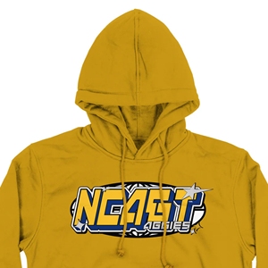 NC A & T aggies เสื้อฮู้ดฤดูหนาวสำหรับผู้ชายและผู้หญิงโลโก้ปักลายลายป้องกันการหดตัวทอสีทึบเรียงราย - Product Image 2