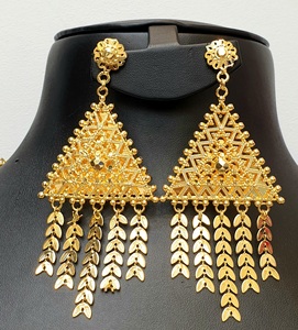 Dubaï, plaqué or 24 carats, 6 grammes, plaqué lourd, magnifique pendentif pour femmes, collection exclusive, meilleur rapport qualité-prix, ensembles de bijoux tendance - Product Image 2