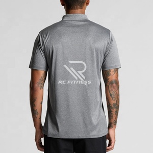 Polo homme en polyester 100% de haute qualité, uni, pour le sport en plein air, avec logo brodé. - Product Image 2