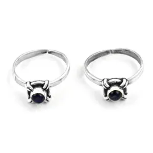 Bagues d'orteil ajustables en argent sterling 925 hypoallergéniques avec pierre précieuse diamant pour un usage quotidien - Product Image 2