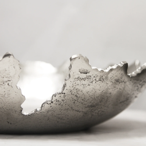 Centro de mesa personalizado para fiestas de boda, metal fundido de aluminio, duradero, ecológico, forma ovalada, estilo moderno, para servir ensaladas y aperitivos - Product Image 3