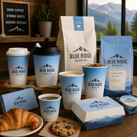 AT PACK Fournisseur Unique d'Emballages pour Café : Gobelets en Papier Dégradé Personnalisés, Sacs à Café, Boîtes, Serviettes et Fournitures de Café à Emporter