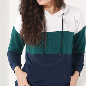 เสื้อสวมหัวมีฮู้ดสำหรับผู้หญิงเสื้อปักเป้าสีทึบแบบมีซิปปิดสำหรับฤดูหนาว - Product Image 5