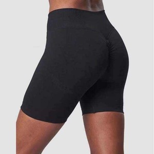 Pantalones cortos de gimnasio para Yoga para mujer, ropa activa de poliéster transpirable, cintura media, patrón sólido, estilo motorista 2025 - Product Image 4