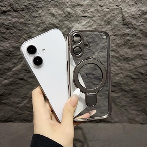 Custodia protettiva elettrolitica per telefono con supporto magnetico trasparente a copertura totale per <span class=keywords><strong>iPhone</strong></span> 17 17 Air 17 <span class=keywords><strong>Pro</strong></span> 17 <span class=keywords><strong>Pro</strong></span> <span class=keywords><strong>Max</strong></span> 16 15 <span class=keywords><strong>14</strong></span> 13 - Product Image 6