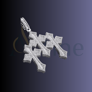 Collar con colgante de cadena pesada para hombres y mujeres con diseño de bloqueo Joyería urbana audaz - Product Image 1