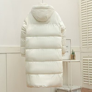 Veste longue d'hiver réversible pour femmes grande taille manteau à capuche toile respirante coton imperméable extérieur chaud Design intérieur - Product Image 4