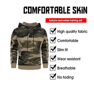 Venta al por mayor camuflaje sudaderas pulóver hombres mujeres prendas de vestir ropa dibujos animados impreso sudaderas con capucha deporte al aire libre chándal - Product Image 5