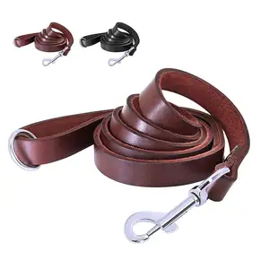 Echtes Leder Hunde leine Heavy Duty 5FT Long für mittelgroße Hunde Training Großhandel Lieferant