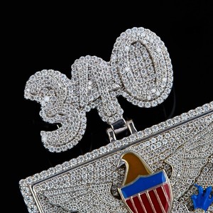 Joyería Hip Hop Personalizada, Colgante Grande y Pesado de Plata S925 con Incrustaciones de Moissanita VVS, Colgante con Letra, Número, Foto o Dibujo Animado en 3D Personalizado - Product Image 5