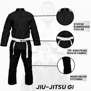 Tenues de Jiu-Jitsu Brésilien (BJJ) Tendances Actuelles – Kimonos BJJ Couleurs Unies – Uniformes de Jiu-Jitsu en Gros avec Logo Personnalisé - Product Image 3