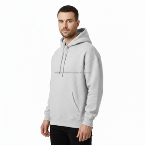 Sudadera con Capucha para Hombre, Tejida, con Cierre, Oversize, Transpirable, de Mezcla de Poliéster y Algodón, 300g, Ecológica, para Otoño - Product Image 2