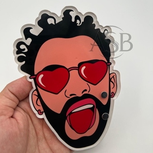 BAD BUNNY Lash Tile Azulejos acrílicos personalizados para pestañas con imanes para pinzas Venta al por mayor Diseño sostenible Azulejos de paleta de pestañas personalizados - Product Image 2