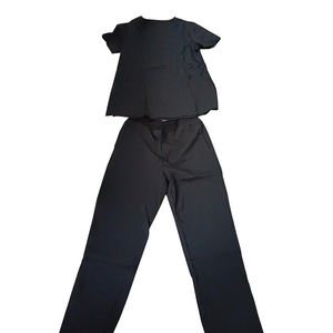 Uniforme médical infirmière gommage ensembles femmes hommes fermeture éclair basique Pro 2 pièces haut cordon pantalon chiné soins infirmiers mince - Product Image 6