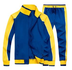 Ensemble survêtement personnalisé avec veste zippée et pantalon, 2 pièces, jogging, survêtement de sport, survêtement de course à pied, survêtement de plein air pour hommes - Product Image 1